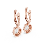 Trendy Lab Diamond Oval Cut Drop Earrings