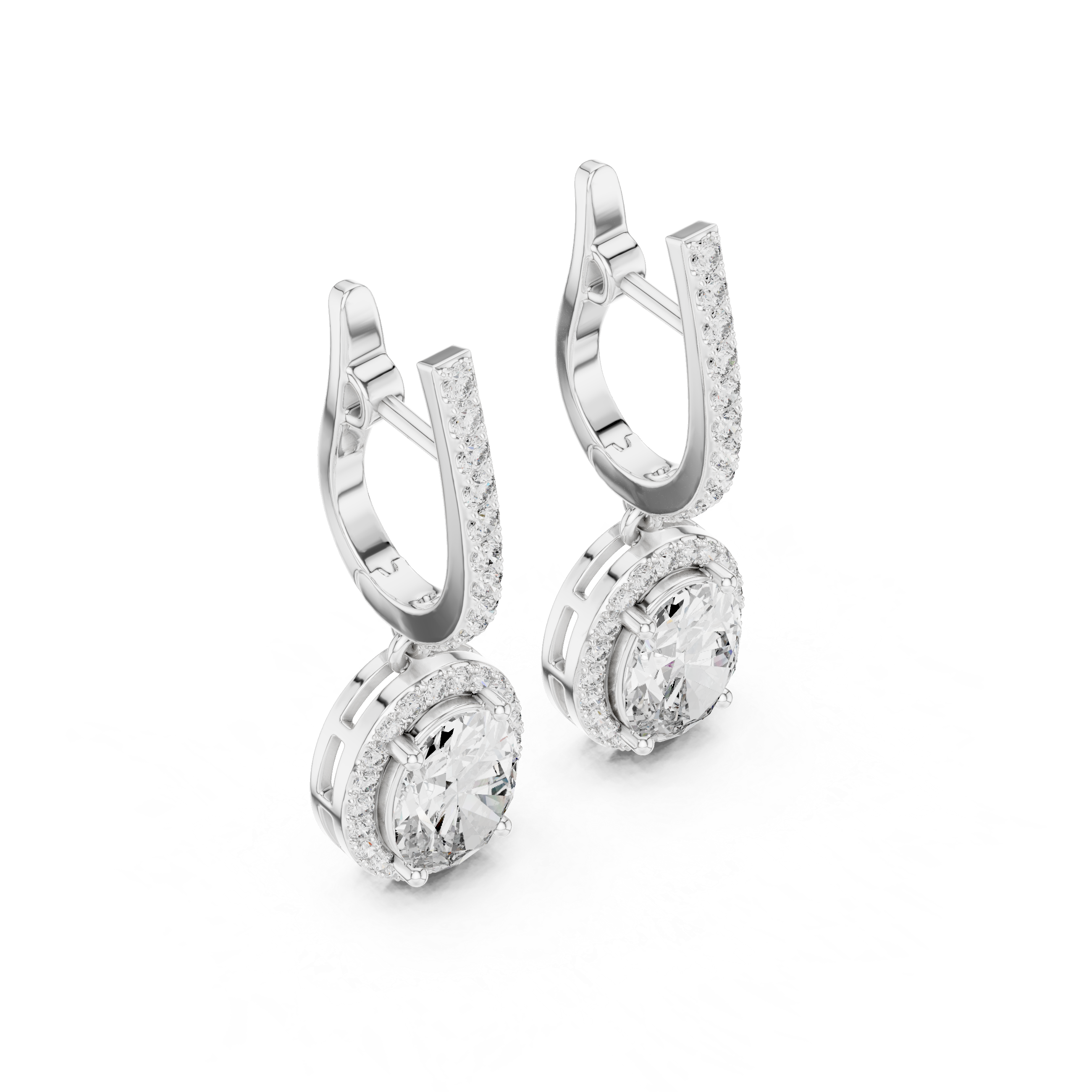 Trendy Lab Diamond Oval Cut Drop Earrings