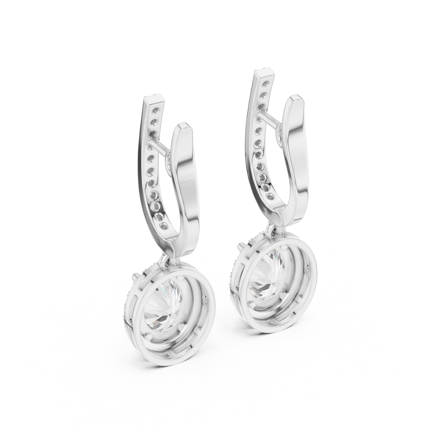 Trendy Lab Diamond Oval Cut Drop Earrings