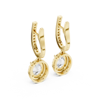 Trendy Lab Diamond Oval Cut Drop Earrings