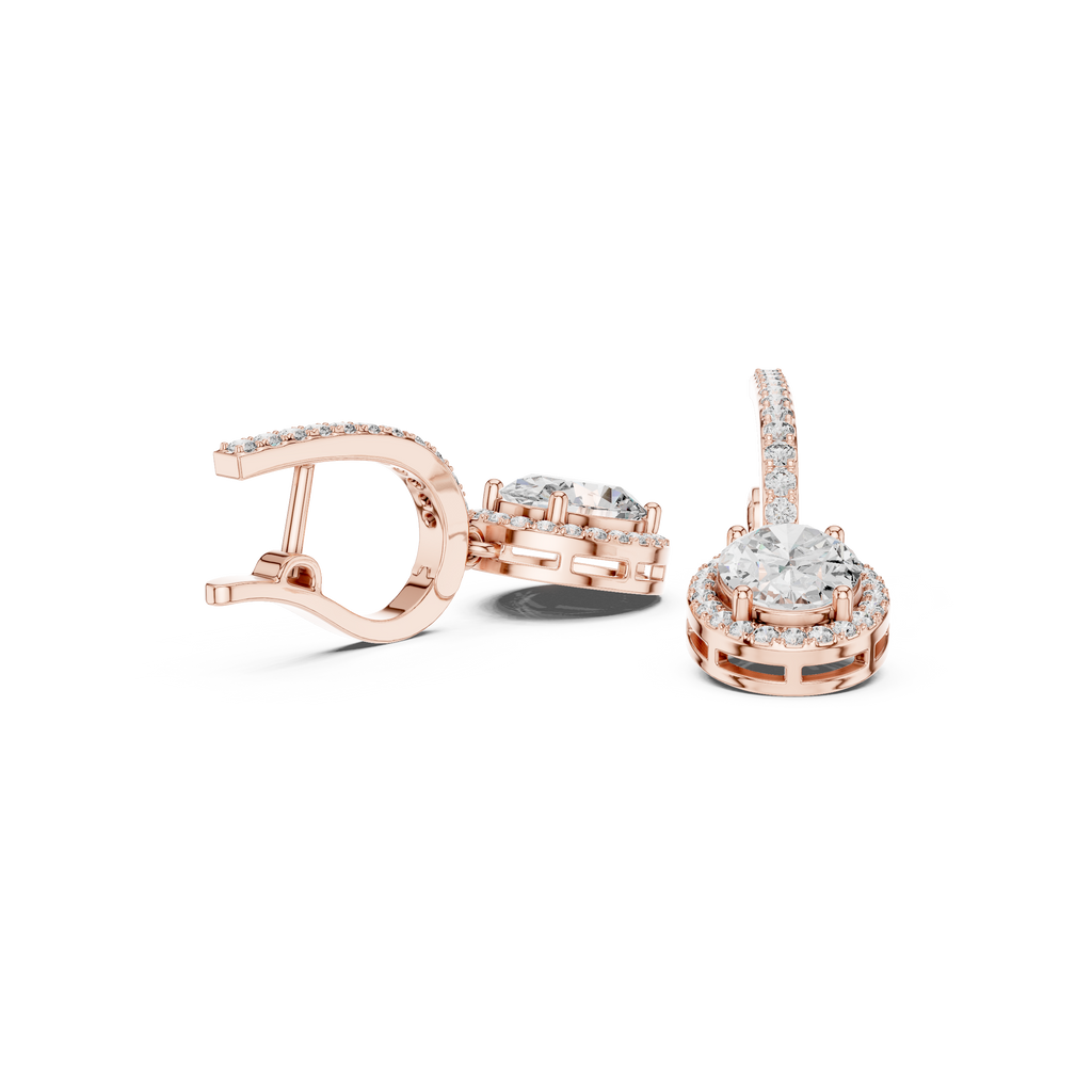 Trendy Lab Diamond Oval Cut Drop Earrings