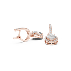 Trendy Lab Diamond Oval Cut Drop Earrings