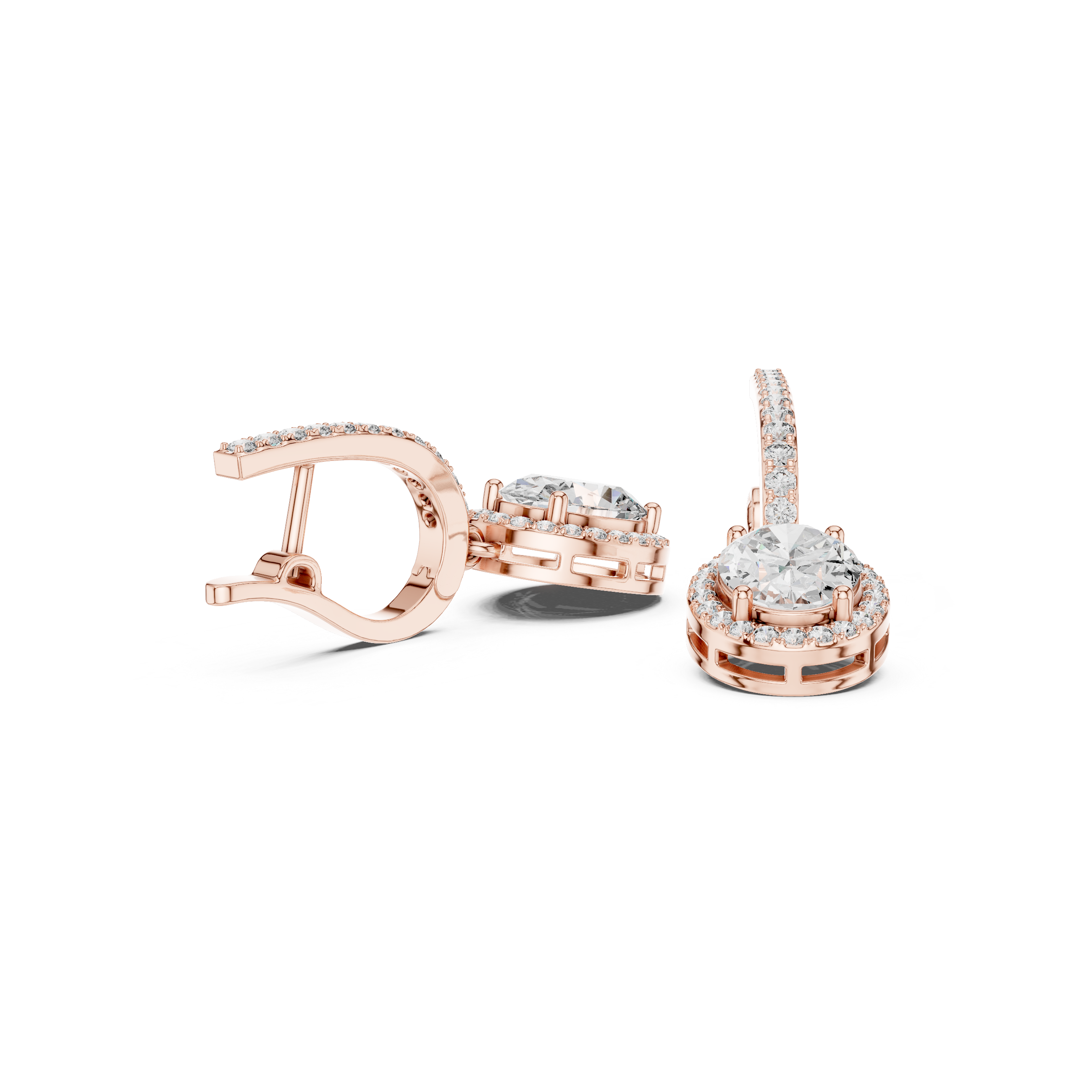 Trendy Lab Diamond Oval Cut Drop Earrings