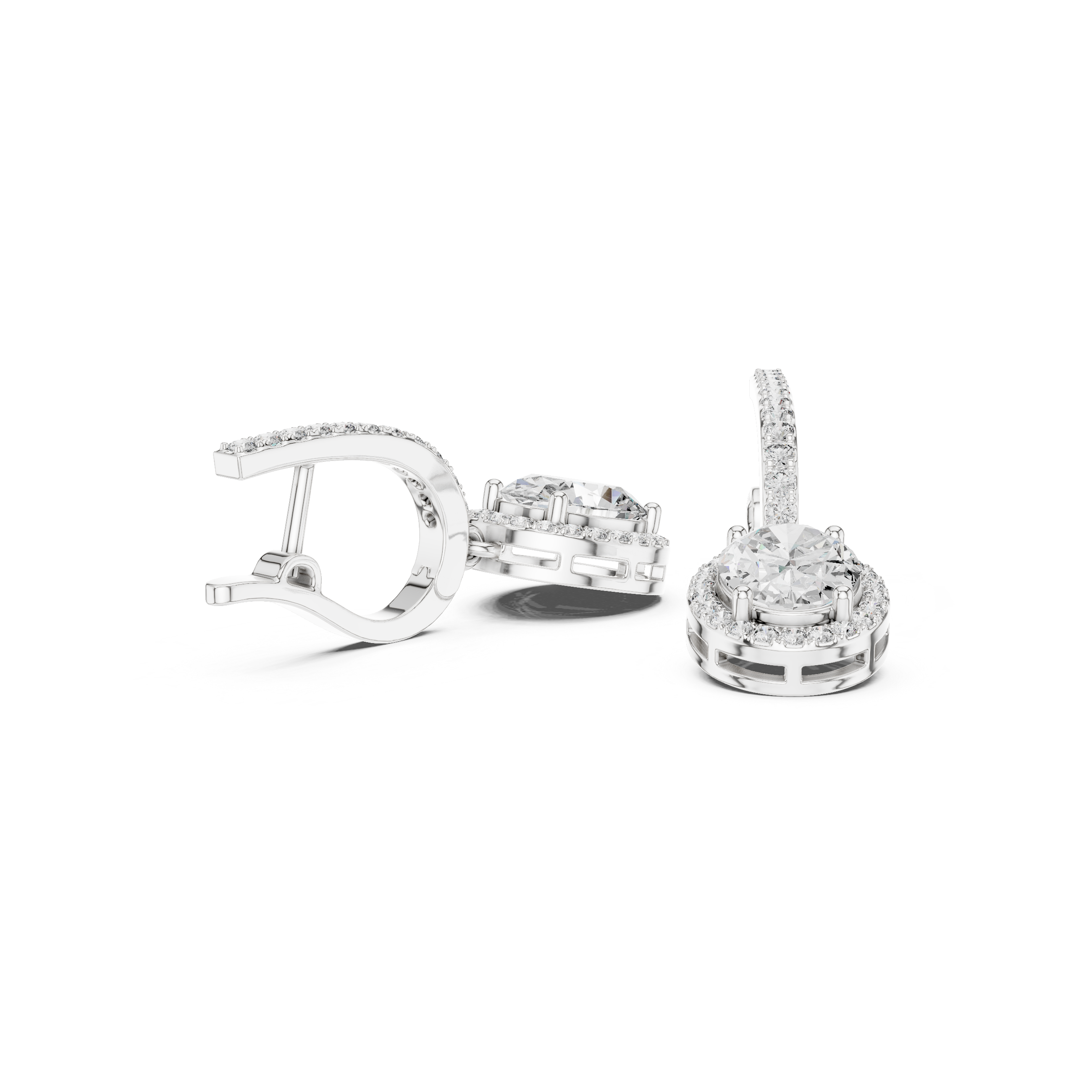 Trendy Lab Diamond Oval Cut Drop Earrings