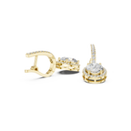 Trendy Lab Diamond Oval Cut Drop Earrings