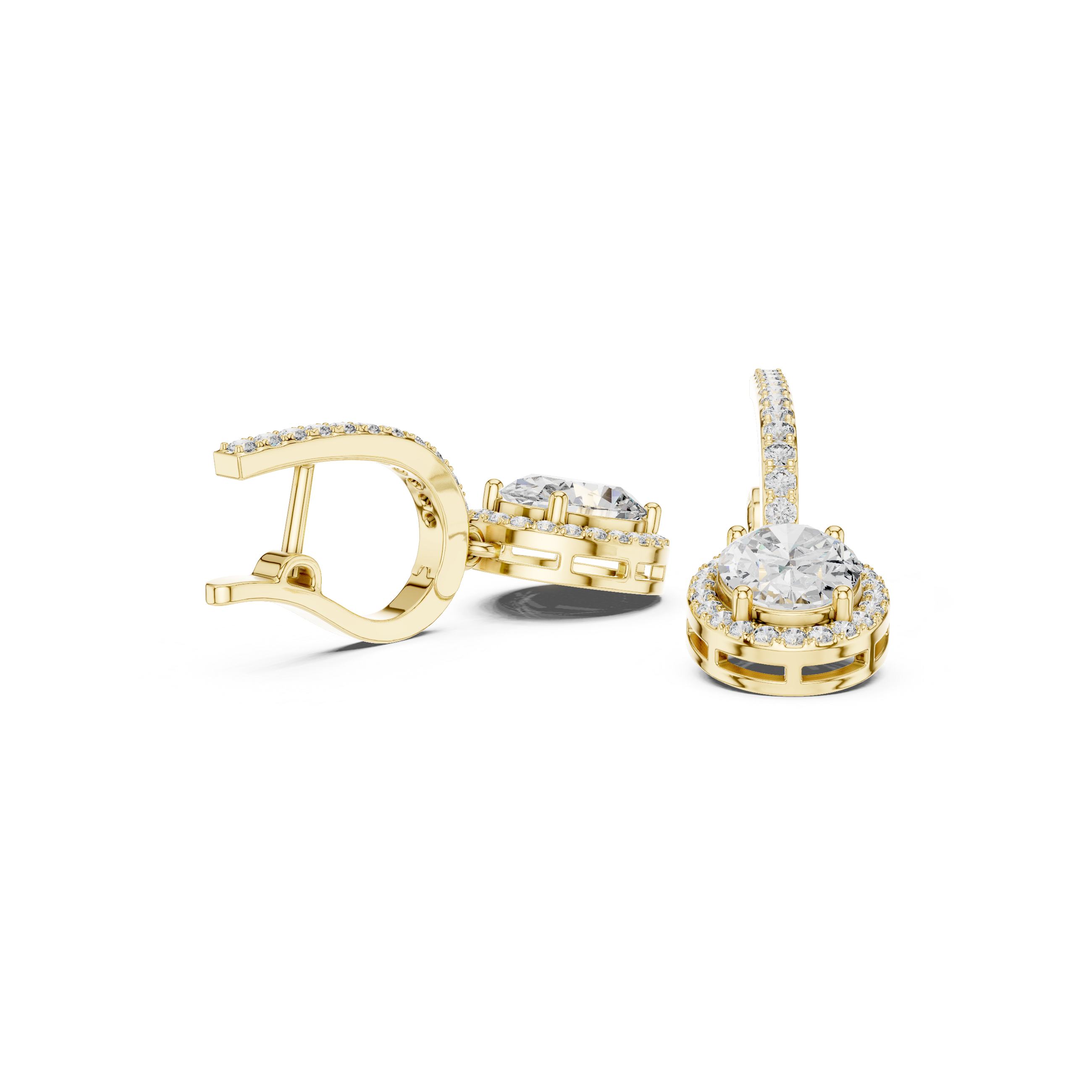 Trendy Lab Diamond Oval Cut Drop Earrings