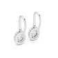 Modern Hook Earrings With Oval Cut Diamond
