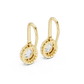Modern Hook Earrings With Oval Cut Diamond