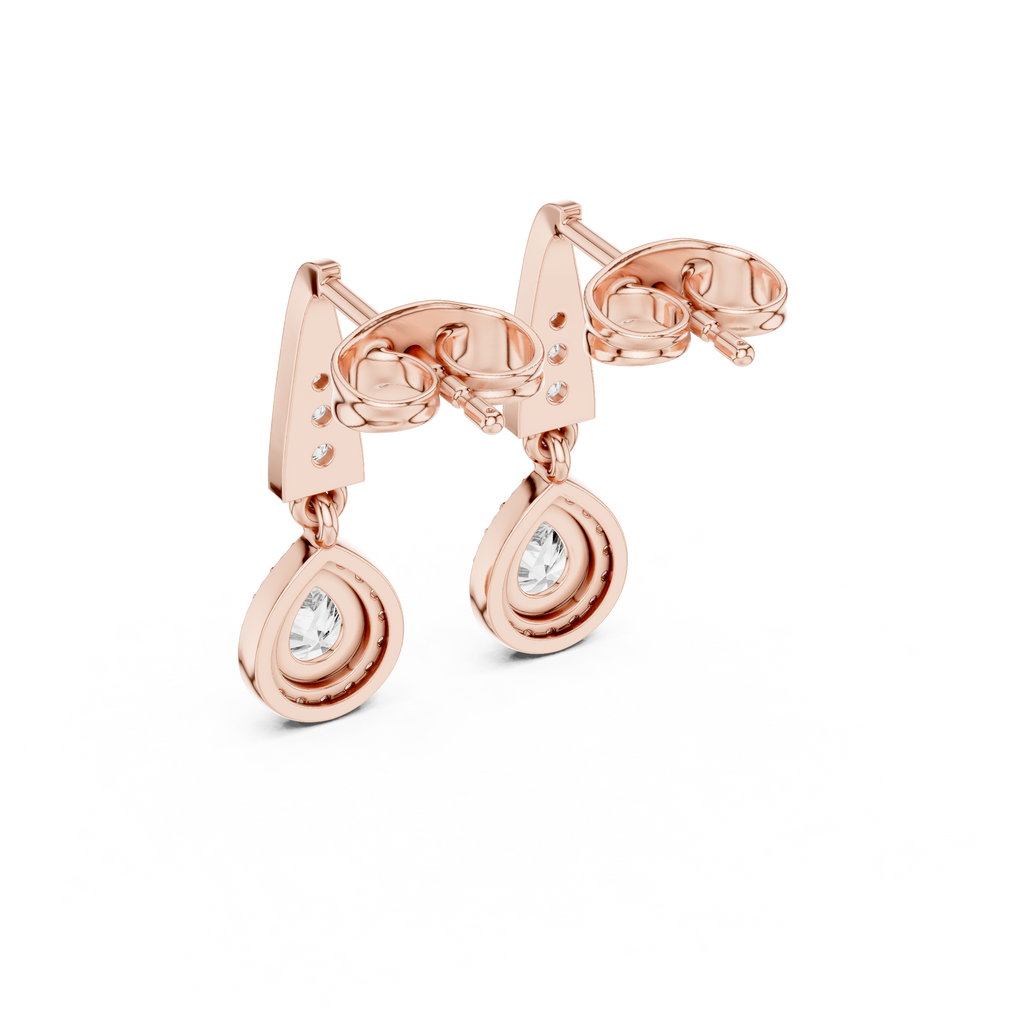 Pear Cut Lab Diamond Classic Dangle Earrings