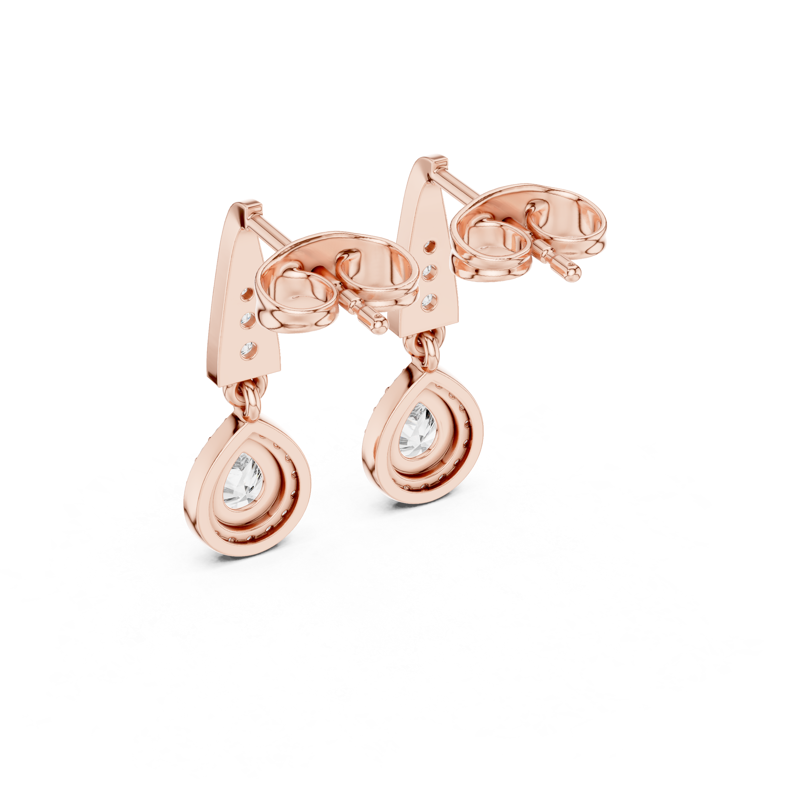 Pear Cut Lab Diamond Classic Dangle Earrings