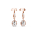Pear Cut Lab Diamond Classic Dangle Earrings