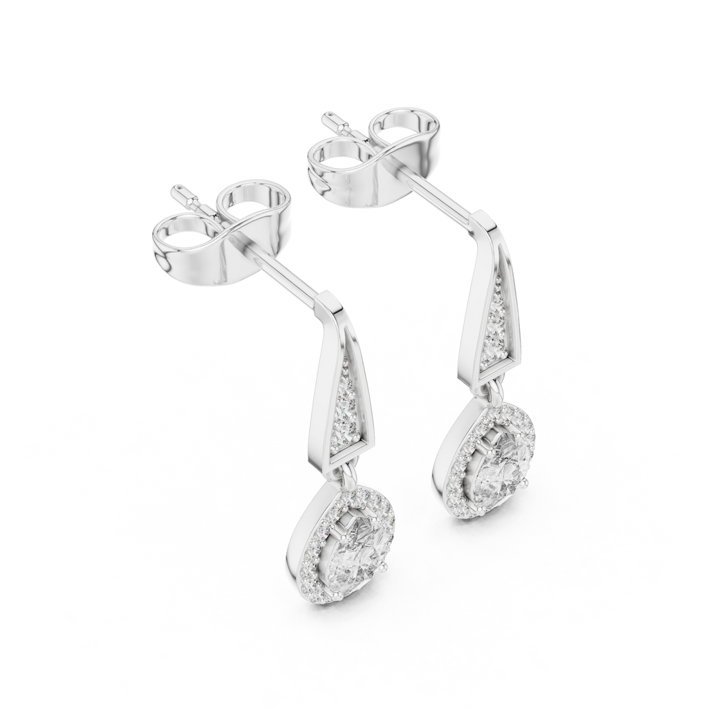 Pear Cut Lab Diamond Classic Dangle Earrings