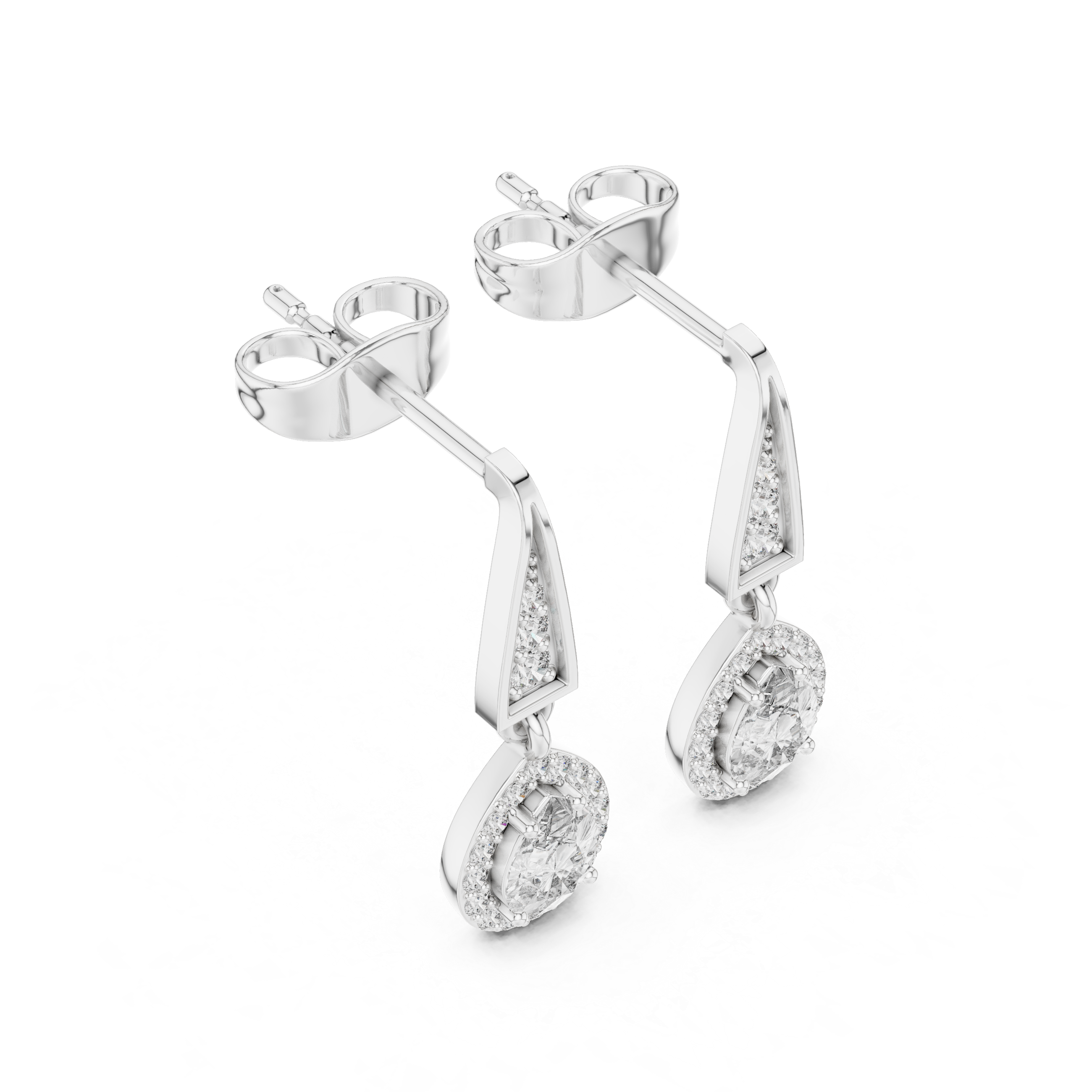 Pear Cut Lab Diamond Classic Dangle Earrings