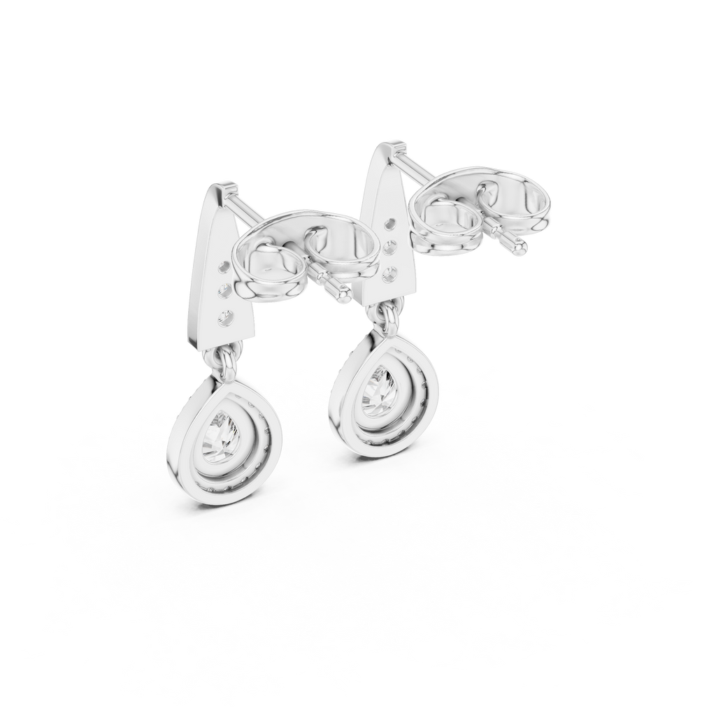 Pear Cut Lab Diamond Classic Dangle Earrings