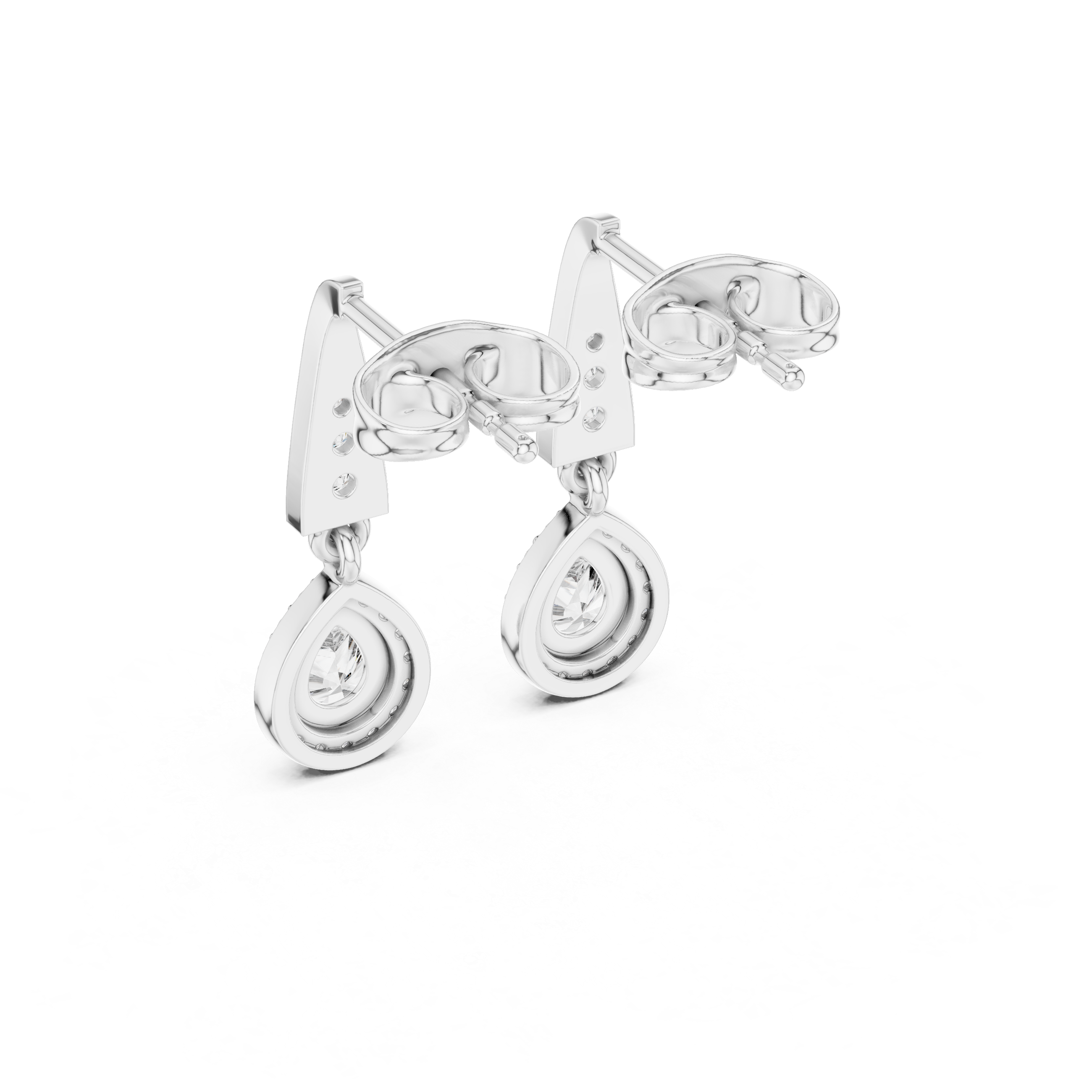 Pear Cut Lab Diamond Classic Dangle Earrings