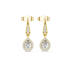 Pear Cut Lab Diamond Classic Dangle Earrings