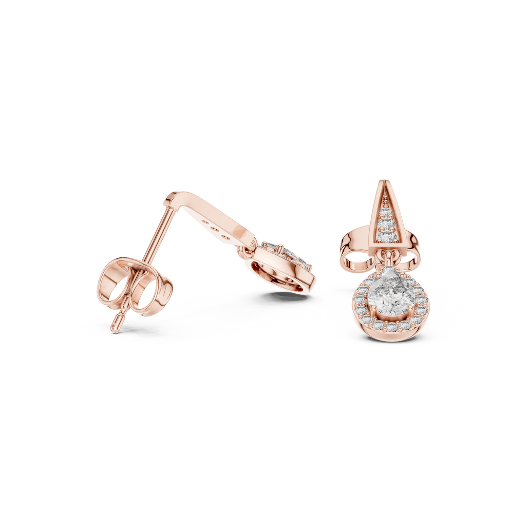 Pear Cut Lab Diamond Classic Dangle Earrings