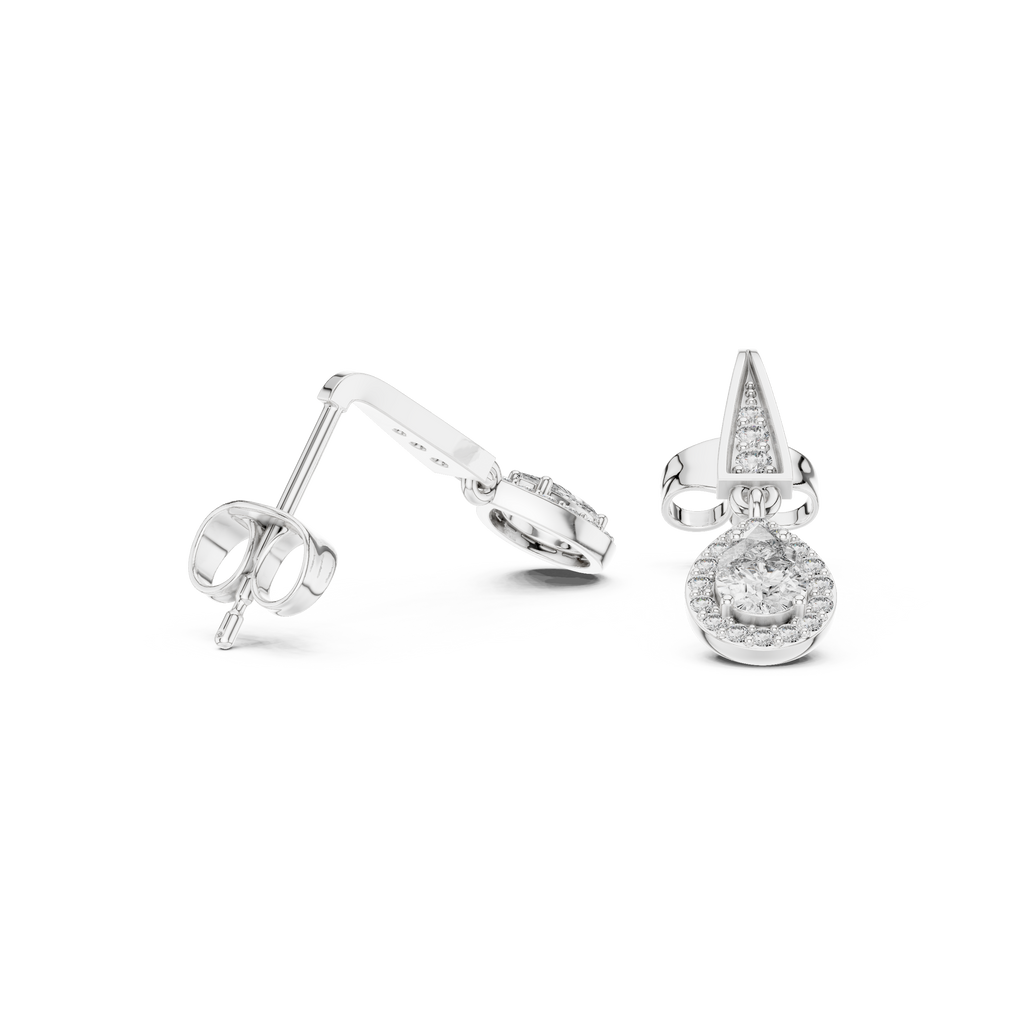 Pear Cut Lab Diamond Classic Dangle Earrings