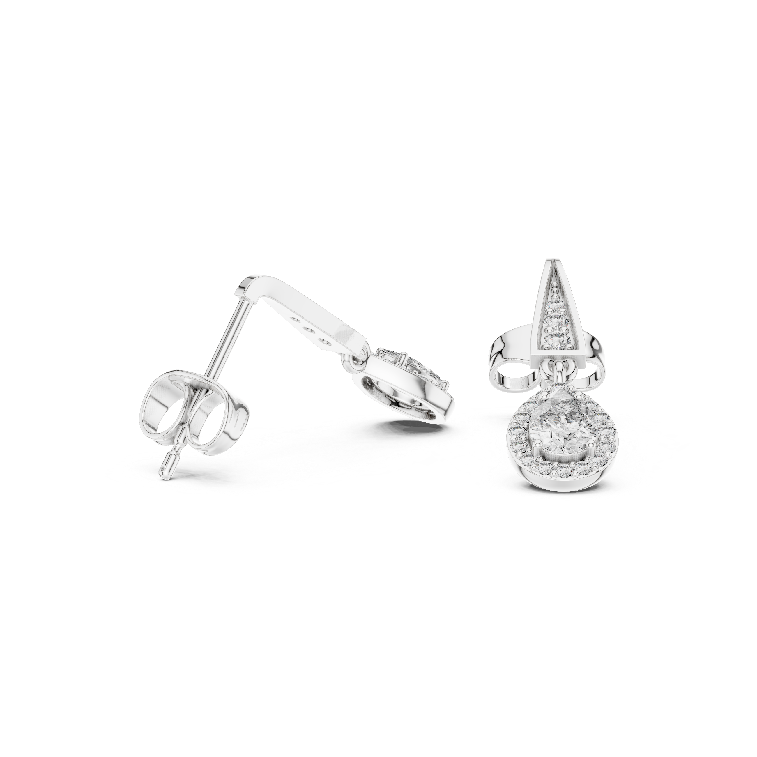 Pear Cut Lab Diamond Classic Dangle Earrings