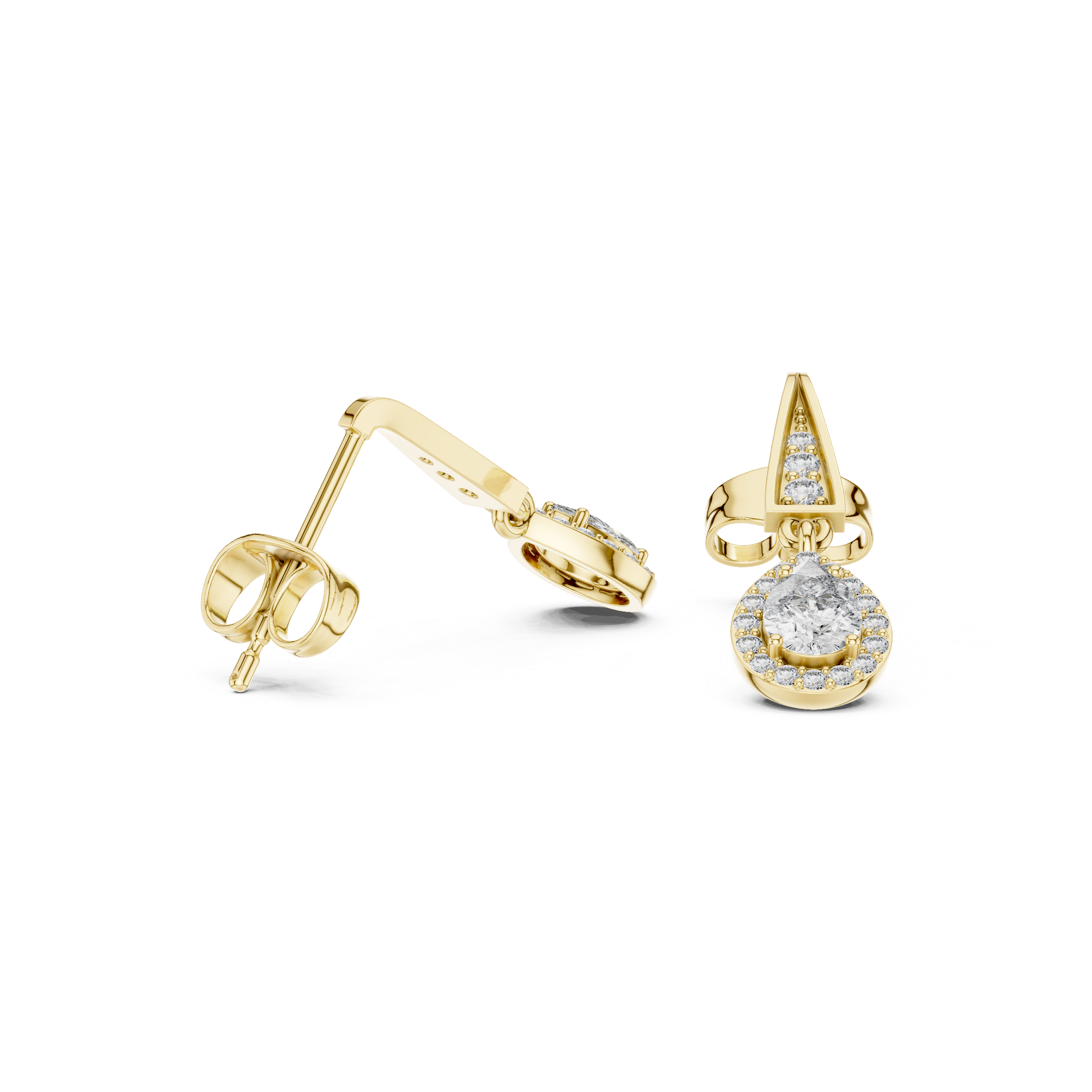 Pear Cut Lab Diamond Classic Dangle Earrings