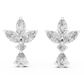 Multi Shape Lab Diamond Floral Stud Earrings