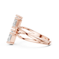 Twin Princess Cut Diamond Twisted Engagement Ring