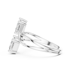 Twin Princess Cut Diamond Twisted Engagement Ring