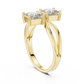 Twin Princess Cut Diamond Twisted Engagement Ring