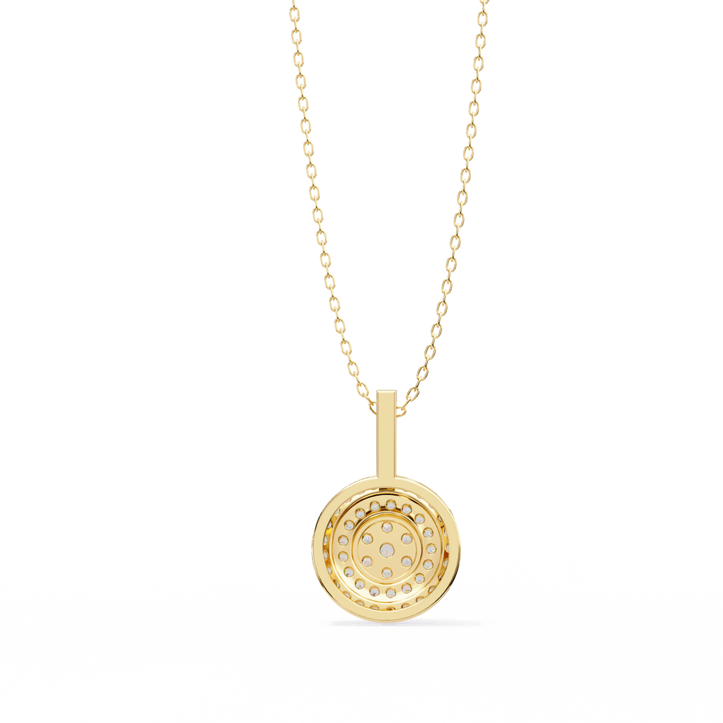 Round Cut Lab Diamond Halo Pendant