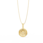 Round Cut Lab Diamond Halo Pendant