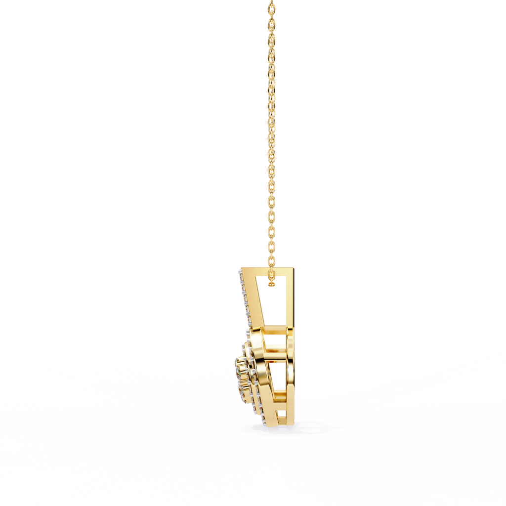 Round Cut Lab Diamond Halo Pendant