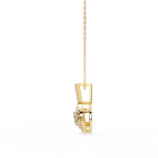 Round Cut Lab Diamond Halo Pendant