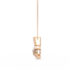 Round Cut Lab Diamond Halo Pendant