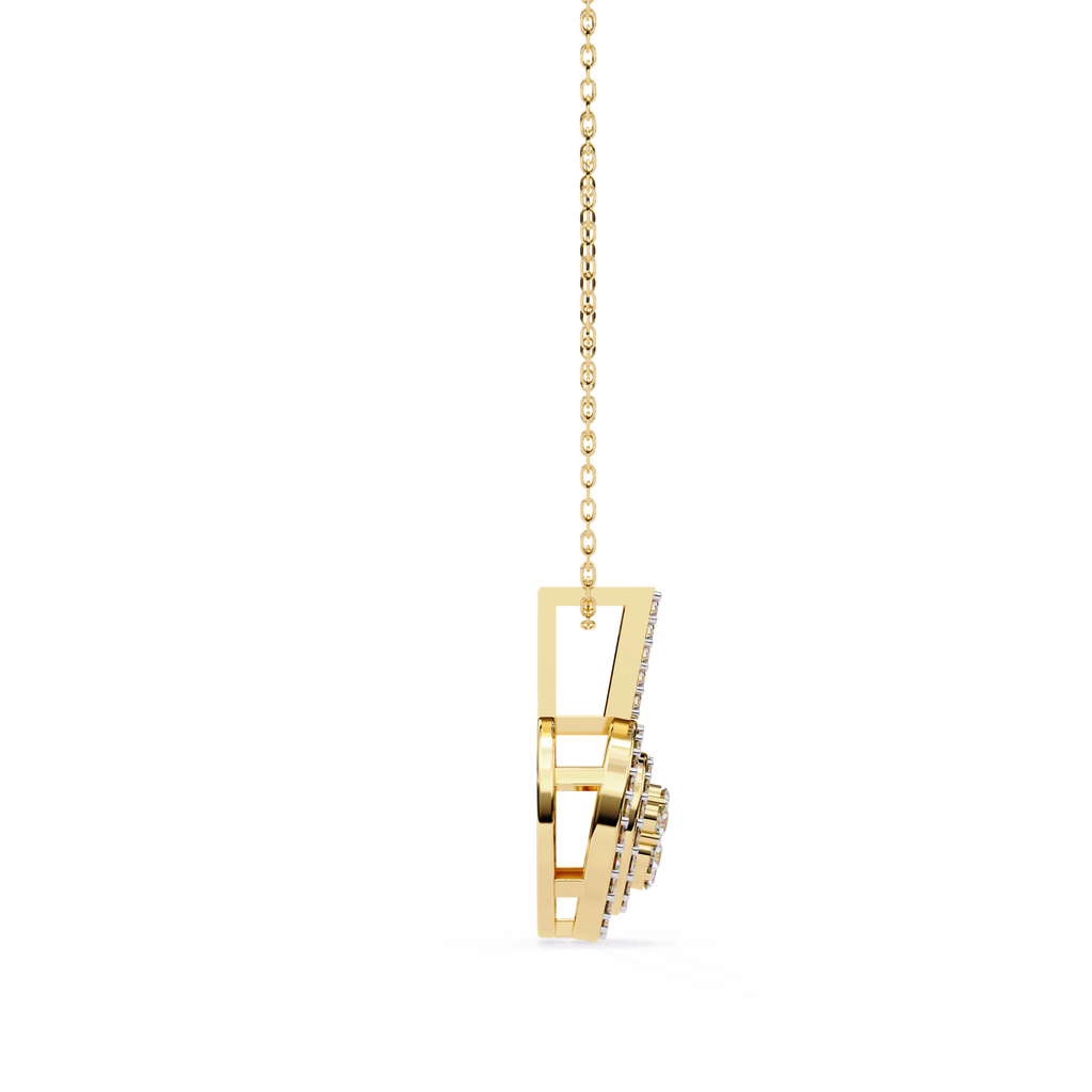 Round Cut Lab Diamond Halo Pendant