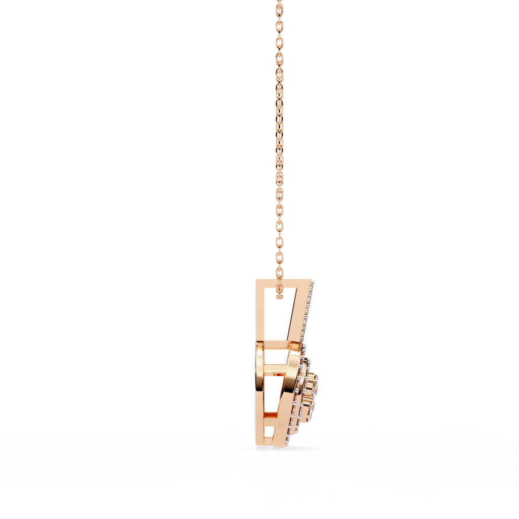 Round Cut Lab Diamond Halo Pendant