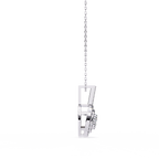 Round Cut Lab Diamond Halo Pendant