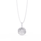 Round Cut Lab Diamond Halo Pendant