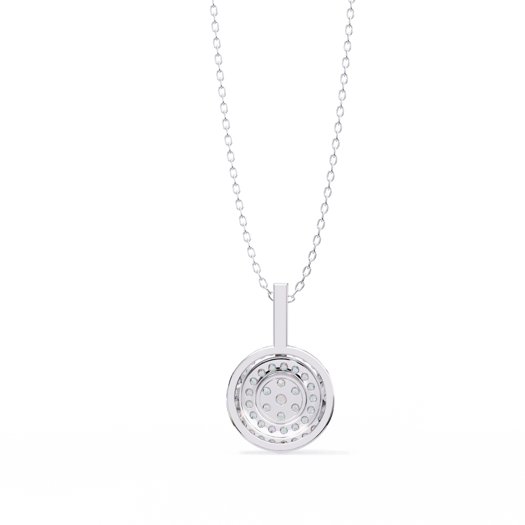 Round Cut Lab Diamond Halo Pendant