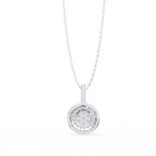 Round Cut Lab Diamond Halo Pendant