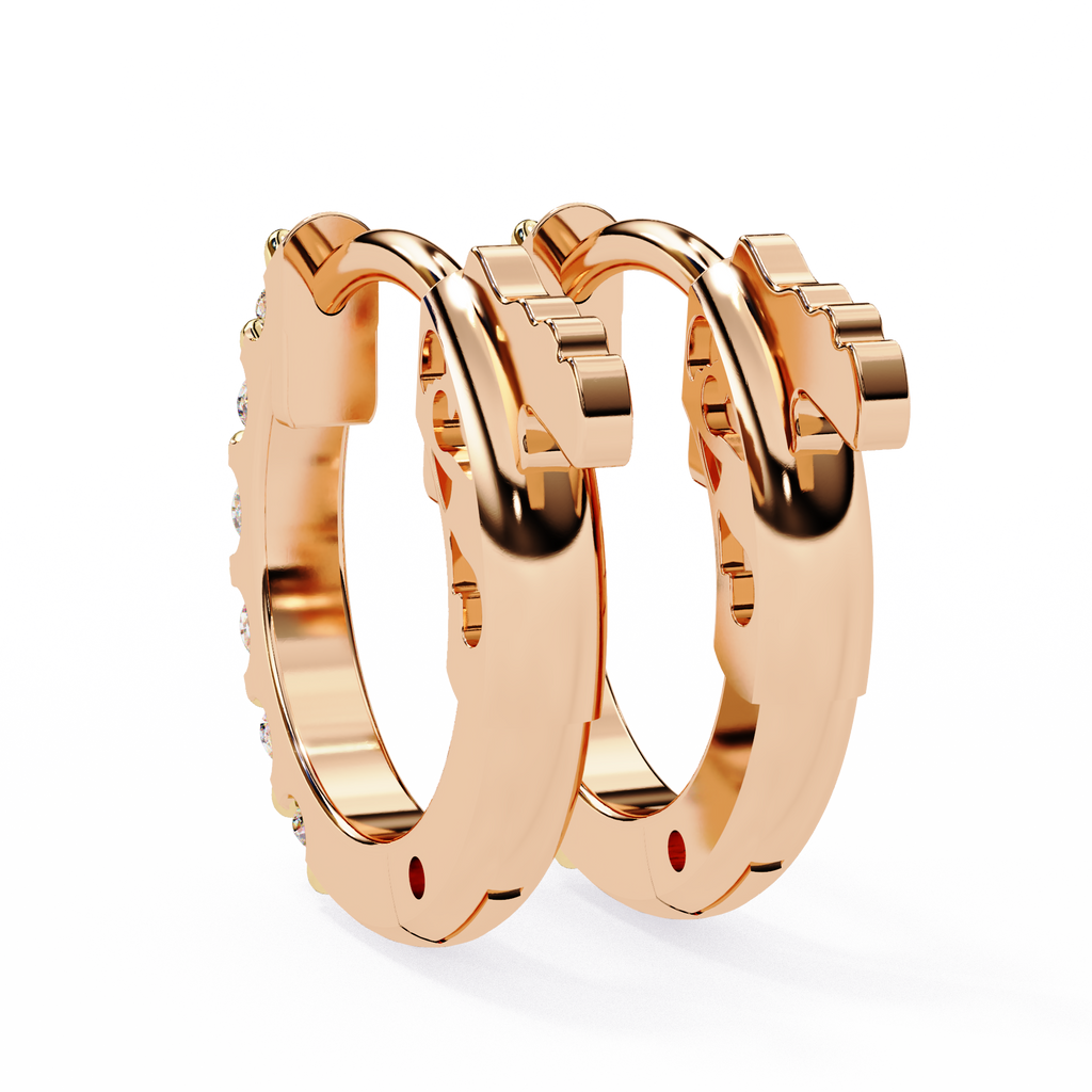 Round Cut Lab Diamond Hoop Earrings