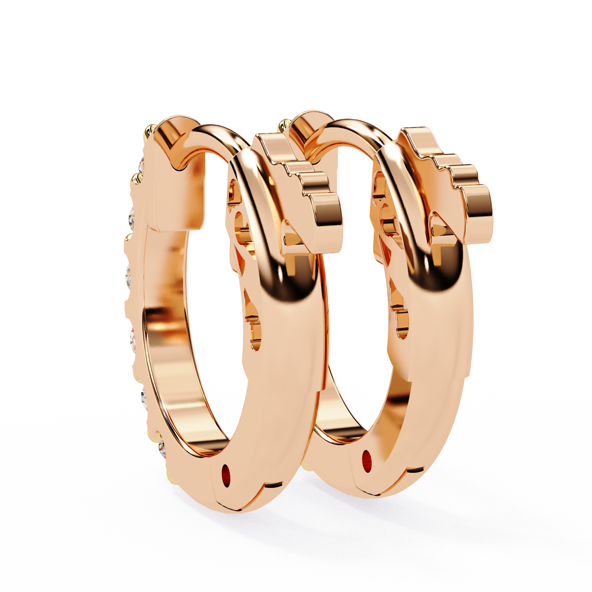 Round Cut Lab Diamond Hoop Earrings