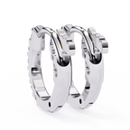 Round Cut Lab Diamond Hoop Earrings