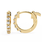 Round Cut Lab Diamond Hoop Earrings