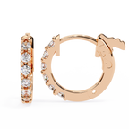 Round Cut Lab Diamond Hoop Earrings