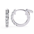 Round Cut Lab Diamond Hoop Earrings