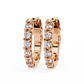 Round Cut Lab Diamond Hoop Earrings