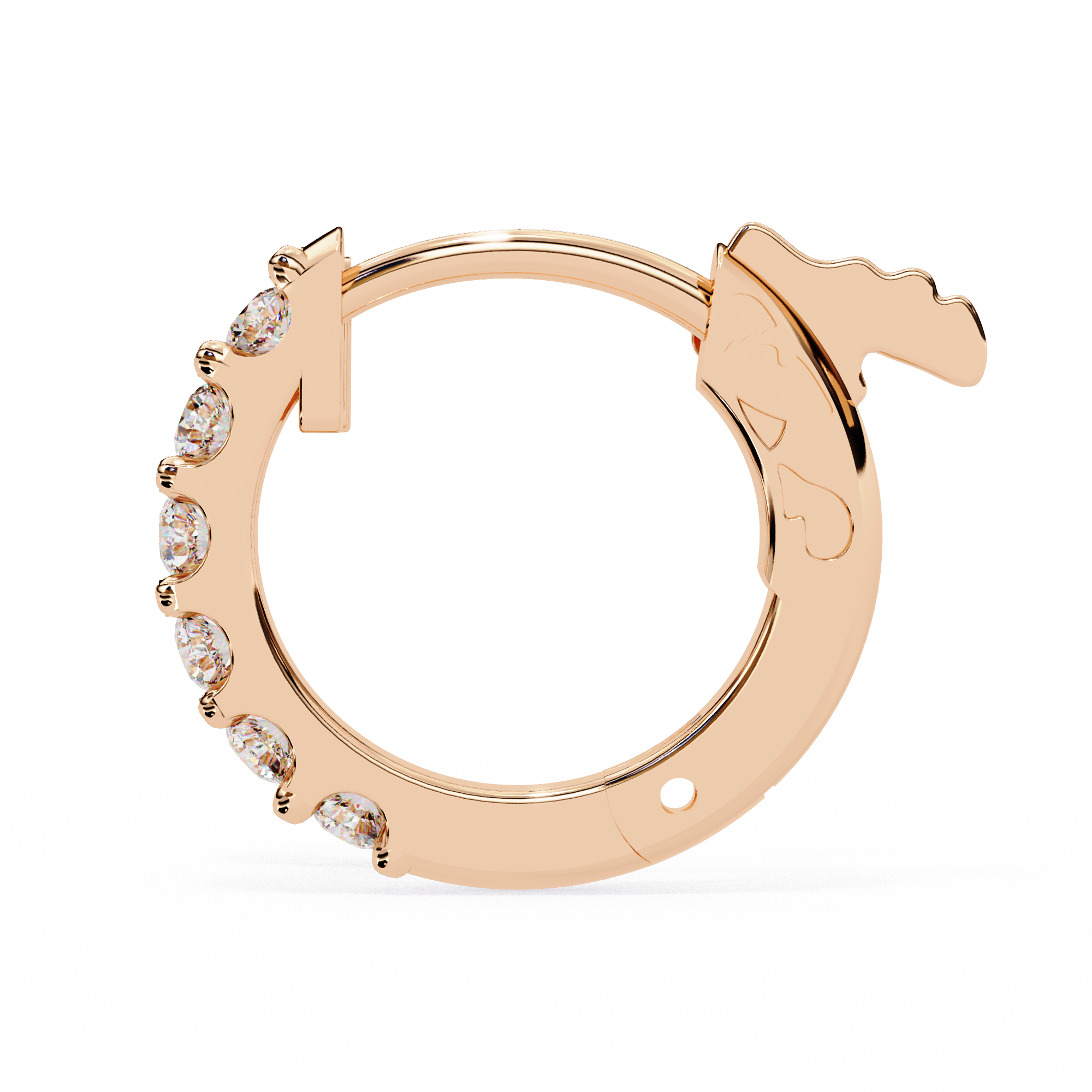 Round Cut Lab Diamond Hoop Earrings