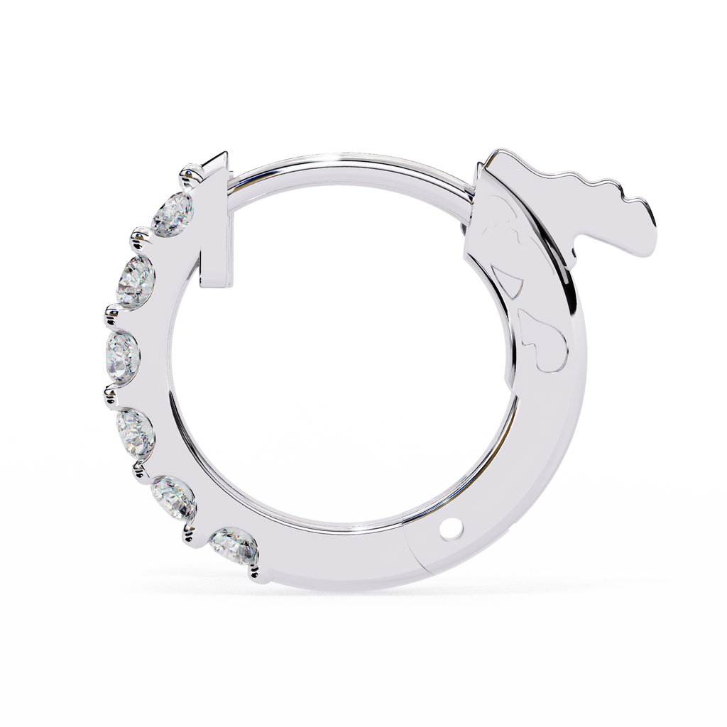 Round Cut Lab Diamond Hoop Earrings