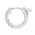 Round Cut Lab Diamond Hoop Earrings