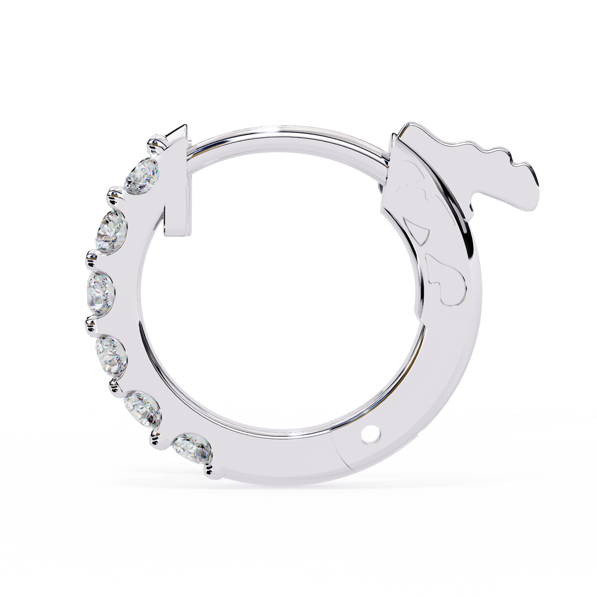 Round Cut Lab Diamond Hoop Earrings